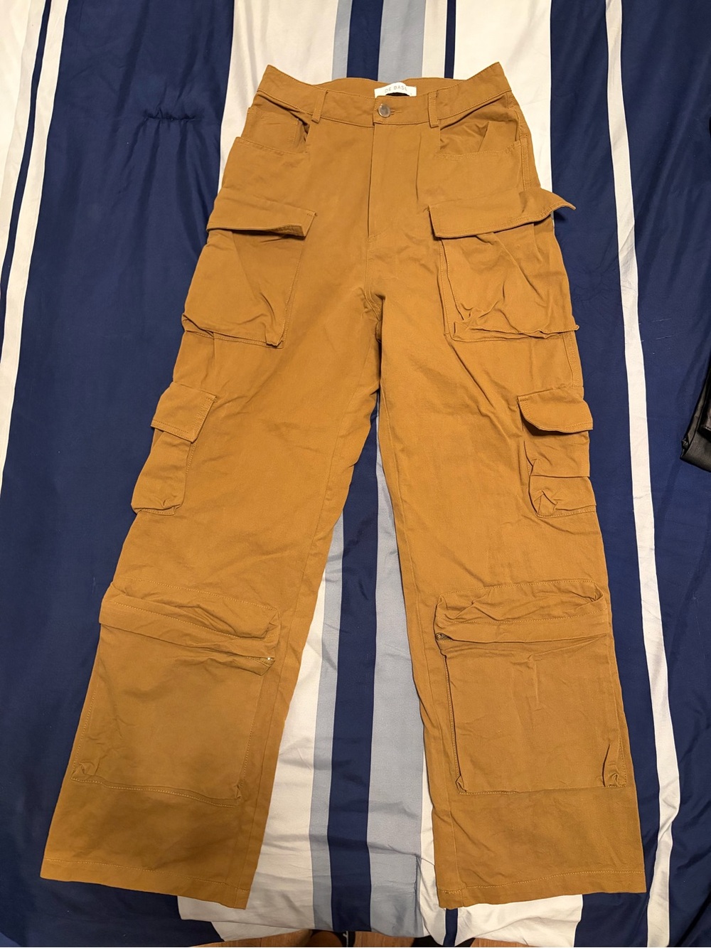 Khaki Women's Cargo Pants in Tan - Utility Pocket Design